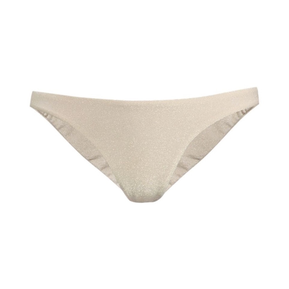 Sara Cristina Gold Shimmering Low Rise Bikini Bottom Size Large New
